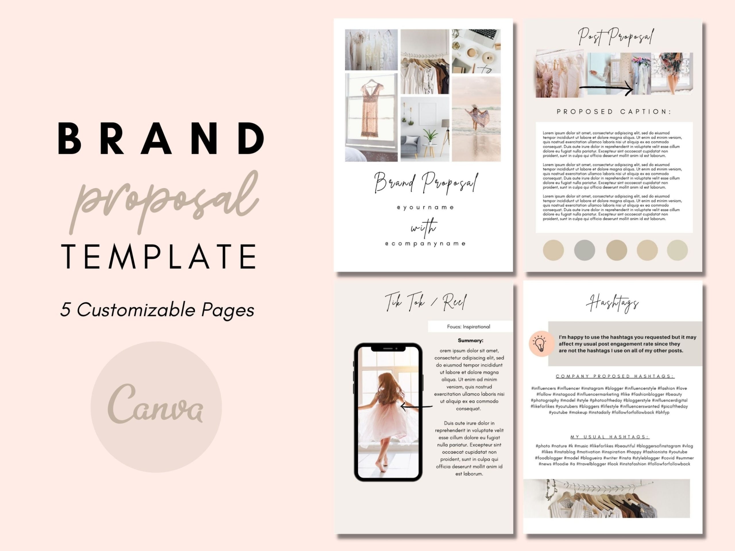 Brand Proposal Collaboration Template Instagram Story | Etsy Throughout Branding Proposal Template