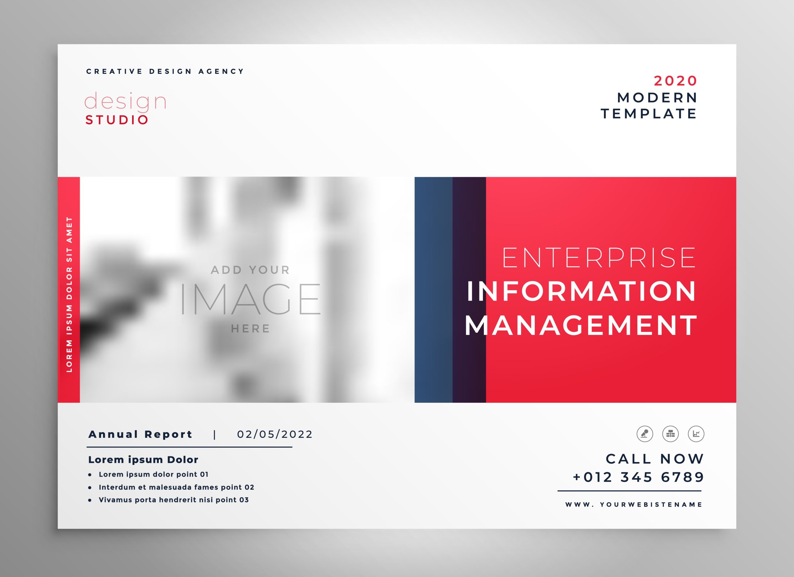 Brochure Presentation Design Template In Red Color – Download Free Within Presentation Handout Template