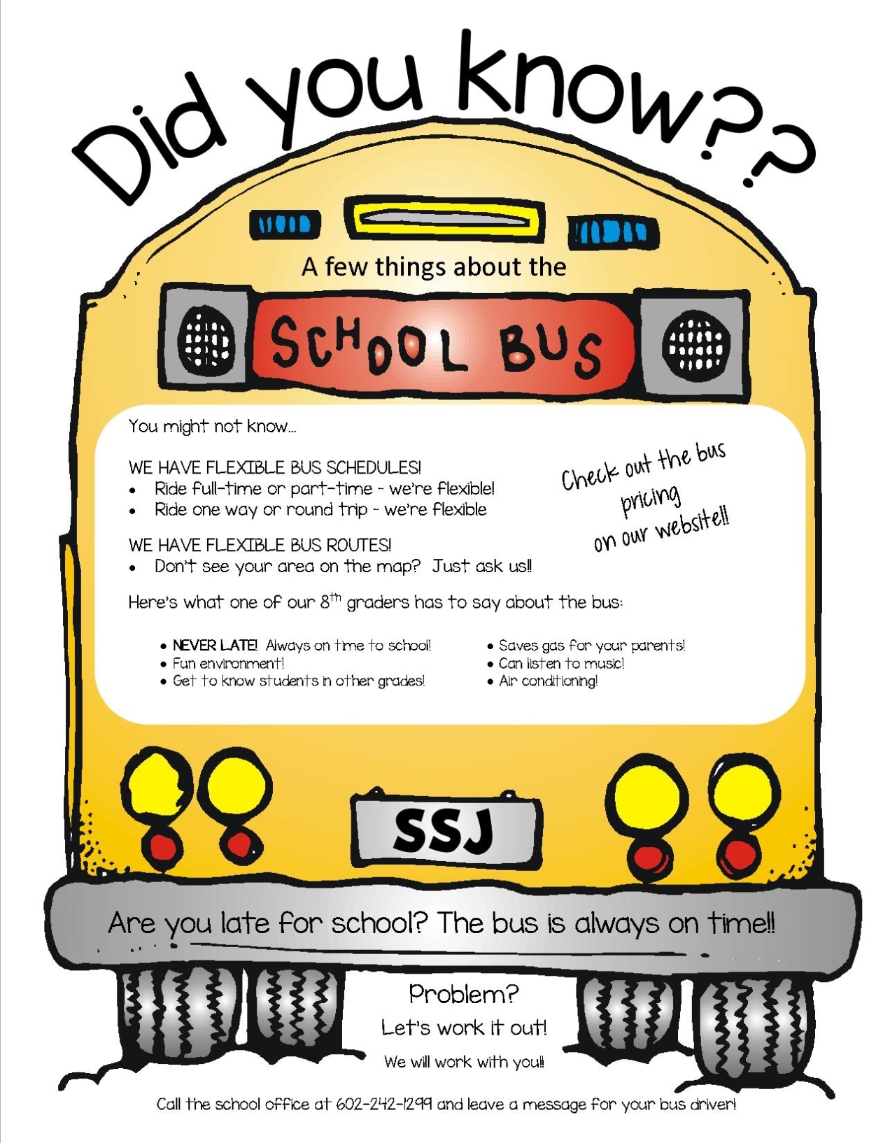 Bus Service | Ss. Simon & Jude School With Regard To Bus Trip Flyer Templates Free
