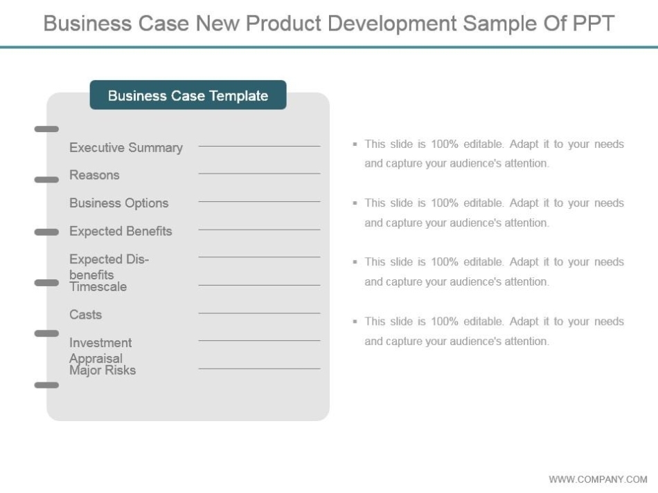 Business Case New Product Development Sample Of Ppt | Powerpoint In Product Development Business Case Template