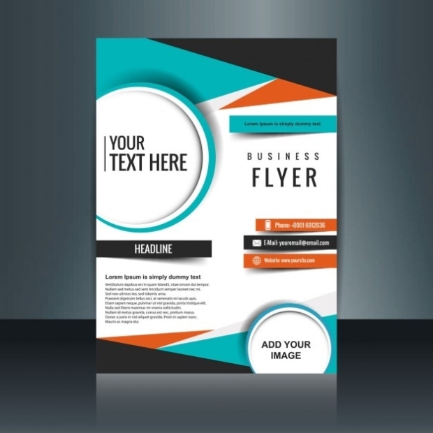 Business Flyer Template With Geometric Shapes Vector | Free Download Pertaining To Flyer Templates For Small Business