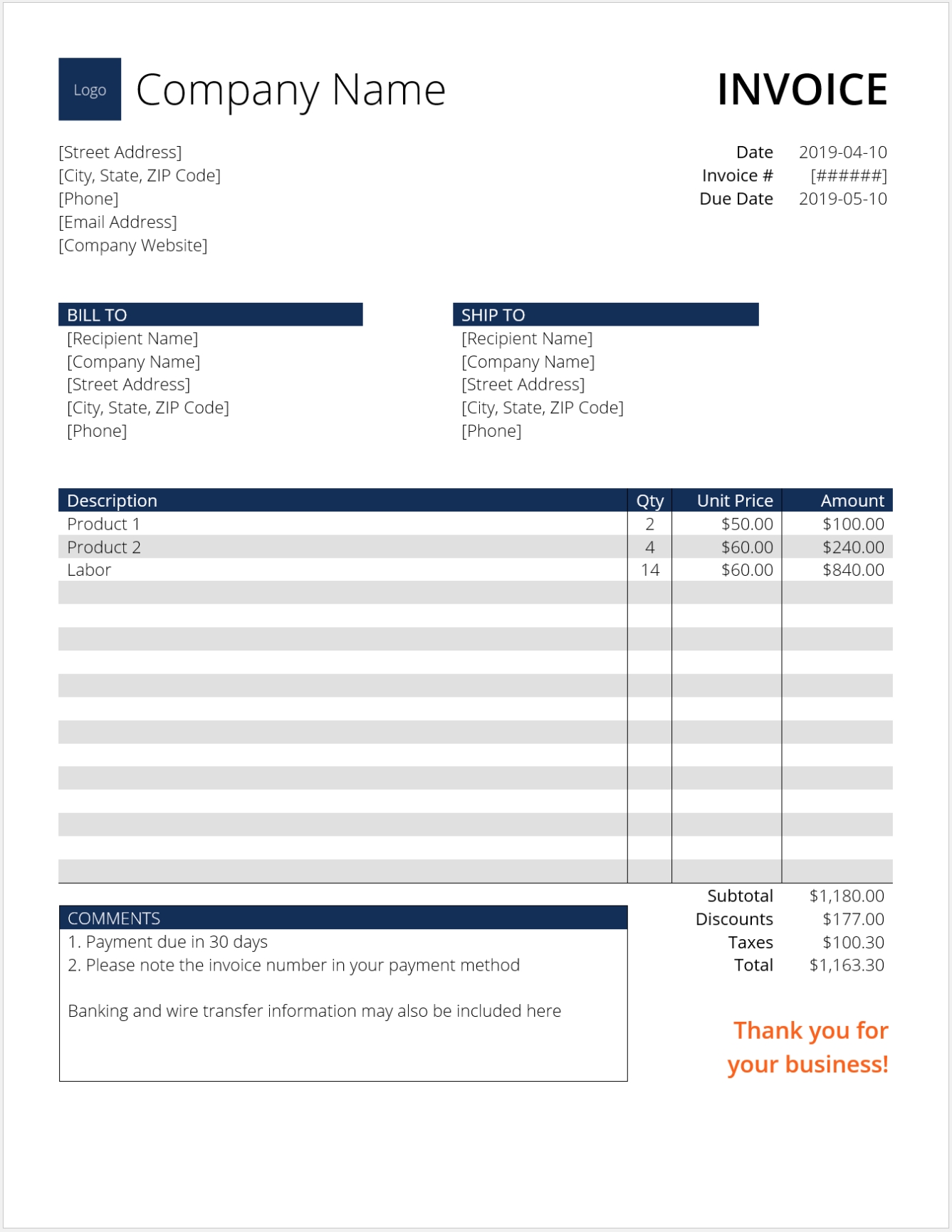 Business Invoice Template Uk For Business Invoice Template Uk