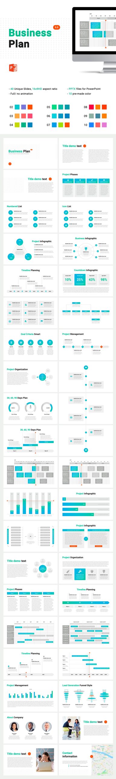 Business Plan Powerpoint Template - Download Now! With Regard To Business Plan Powerpoint Template Free Download