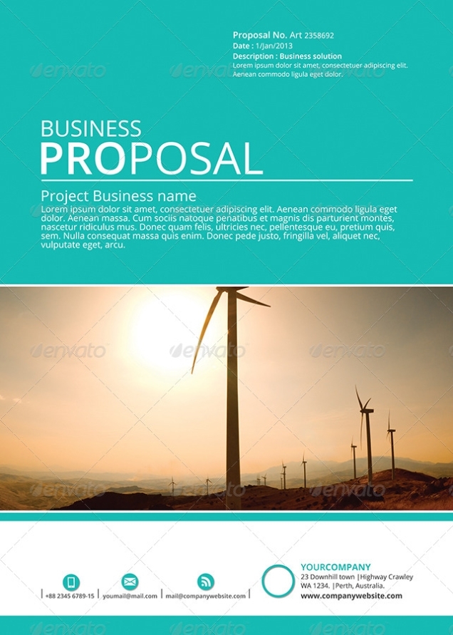 Business Proposal Cover | Scrumps In Business Plan Cover Page Template