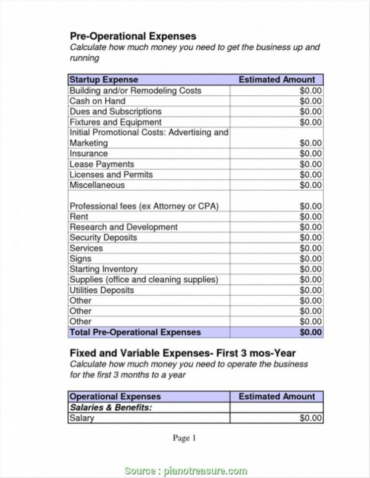 Business Start Up Costs Worksheet — Db-Excel inside Business Costing Template