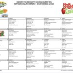 Cafeteria Menus – Greenville Middle School Within Free School Lunch Menu Templates