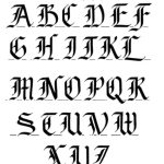Calligraphy Alphabet : Old English Calligraphy Alphabet Inside Olden Day Letter Template