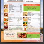 Caribbean Restaurant Take Out Menu Template By Godserv | Graphicriver For Take Out Menu Template