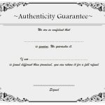 Certificate Of Authenticity Photography Template | Best Creative Within Letter Of Authenticity Template