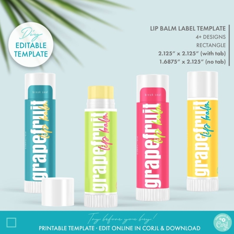 Chapstick Label Template, 33 Lip Balm Label Template - Labels For Your Intended For Free Chapstick Label Template