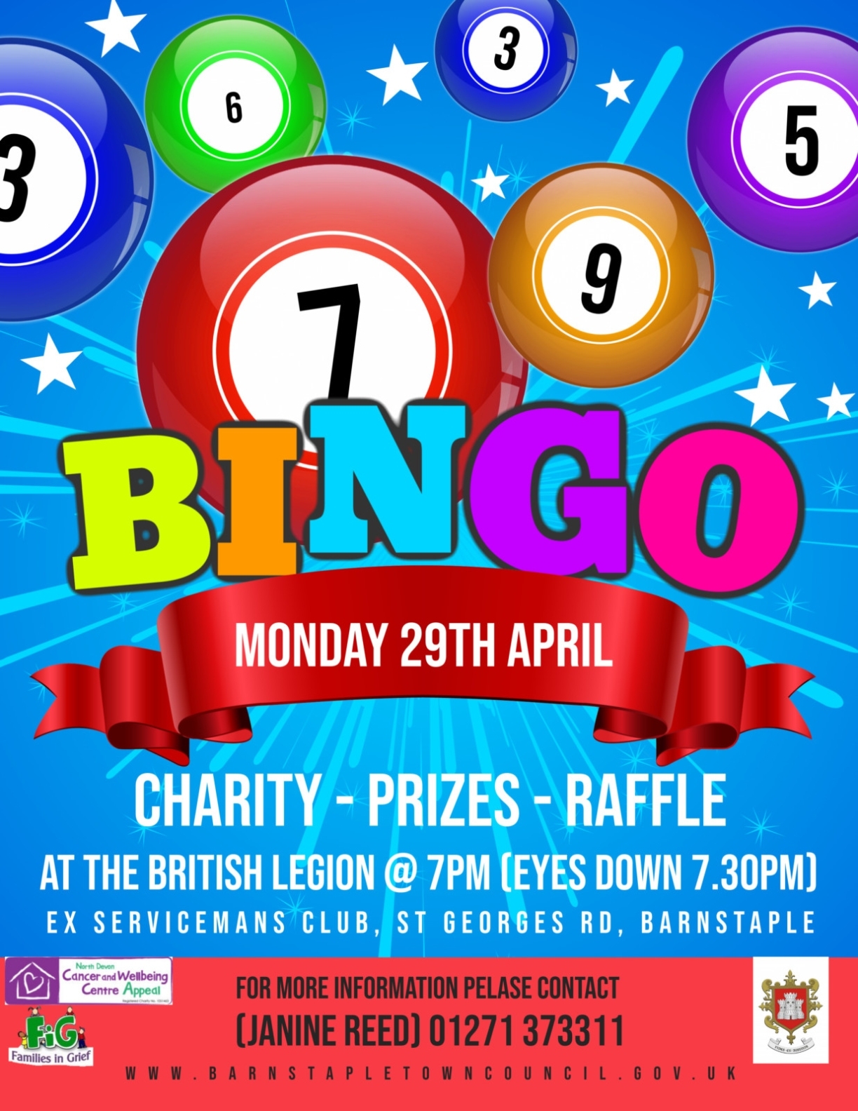 Charity Bingo Night - Over And Above for Bingo Night Flyer Template