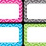 Chevron Name Tags/Labels – Multi Pack – Tcr5526 | Teacher Created Resources Intended For Decorative Label Templates Free