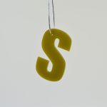 Christmas Hanging Decoration Letter Initial Gold Effect – Pos Display Shop Intended For Wire Hanger Letter Template