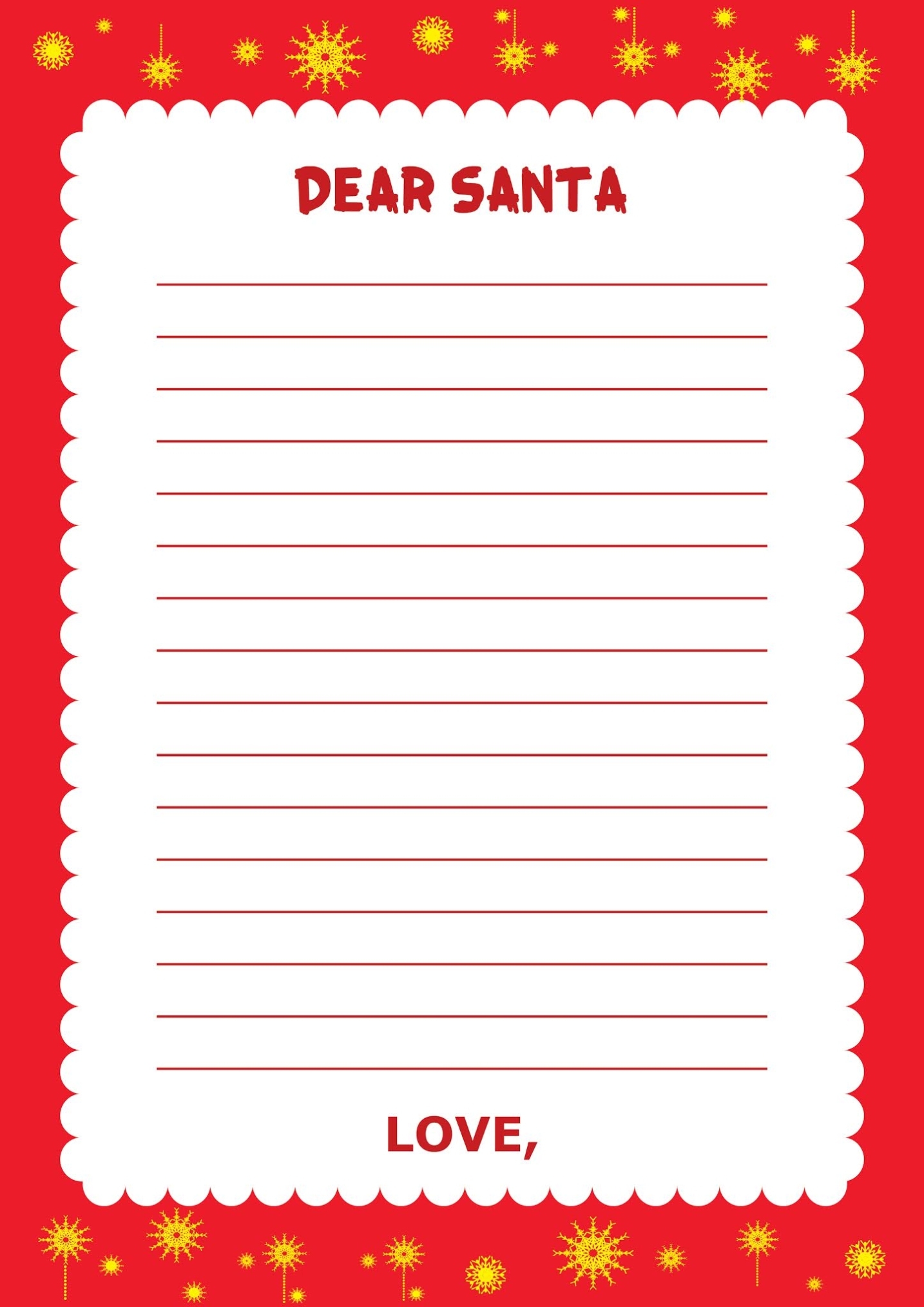 Christmas Letter Templates / 15+ Free Printable Christmas Wishes Letter Throughout Free Printable Letter From Santa Template
