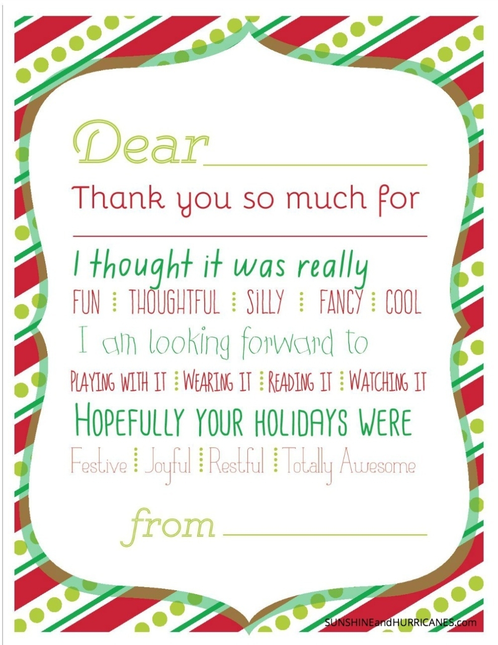 Christmas Printable Thank You Cards For Kids Throughout Thank You Notes Templates