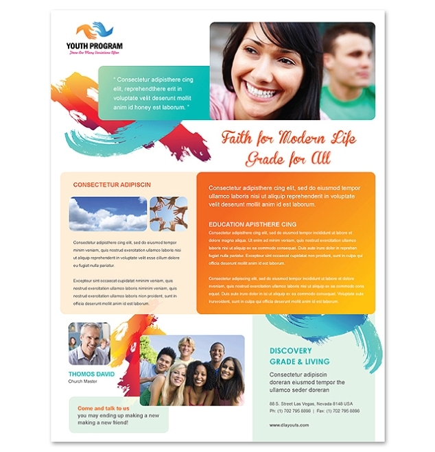 Church Youth Ministry Flyer Template Design Regarding Youth Group Flyer Template Free