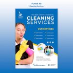 Cleaning Service Concept Flyer Template | Free Psd File Throughout House Cleaning Services Flyer Templates