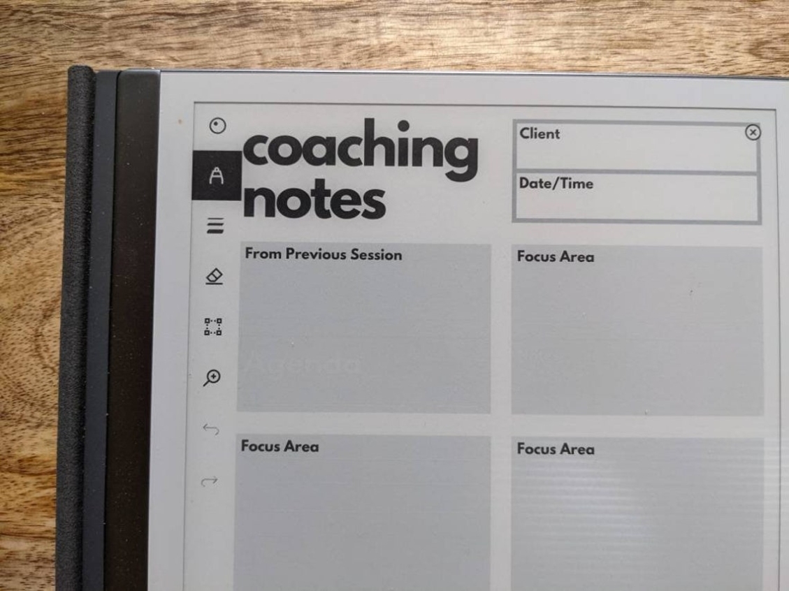 Coaching Session Notes Remarkable 1 & 2 Template | Etsy Pertaining To Coaching Notes Template