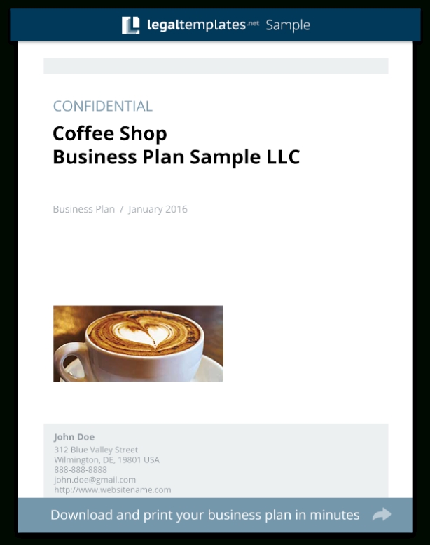 Coffee Shop Business Plan Sample | Legal Templates Inside Volume Purchase Agreement Template