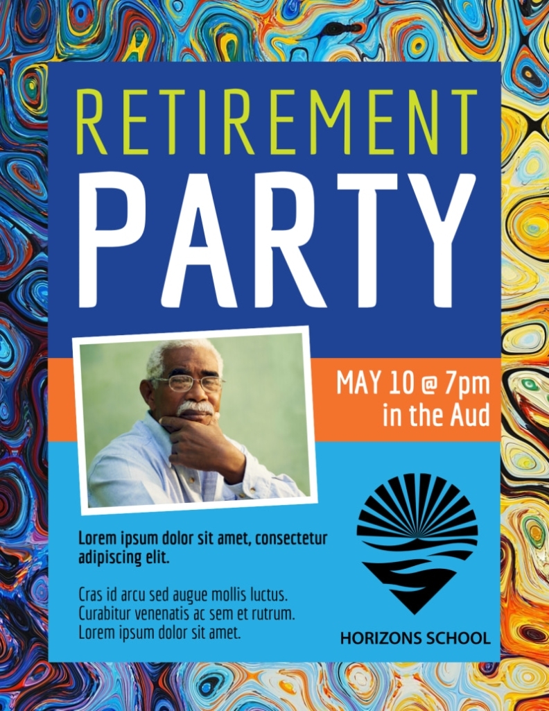 Colorful Retirement Party Flyer Template | Mycreativeshop Throughout Free Retirement Flyer Templates
