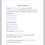Commercial Vehicle Lease Agreement | Template Business Within Lease Of Vehicle Agreement Template