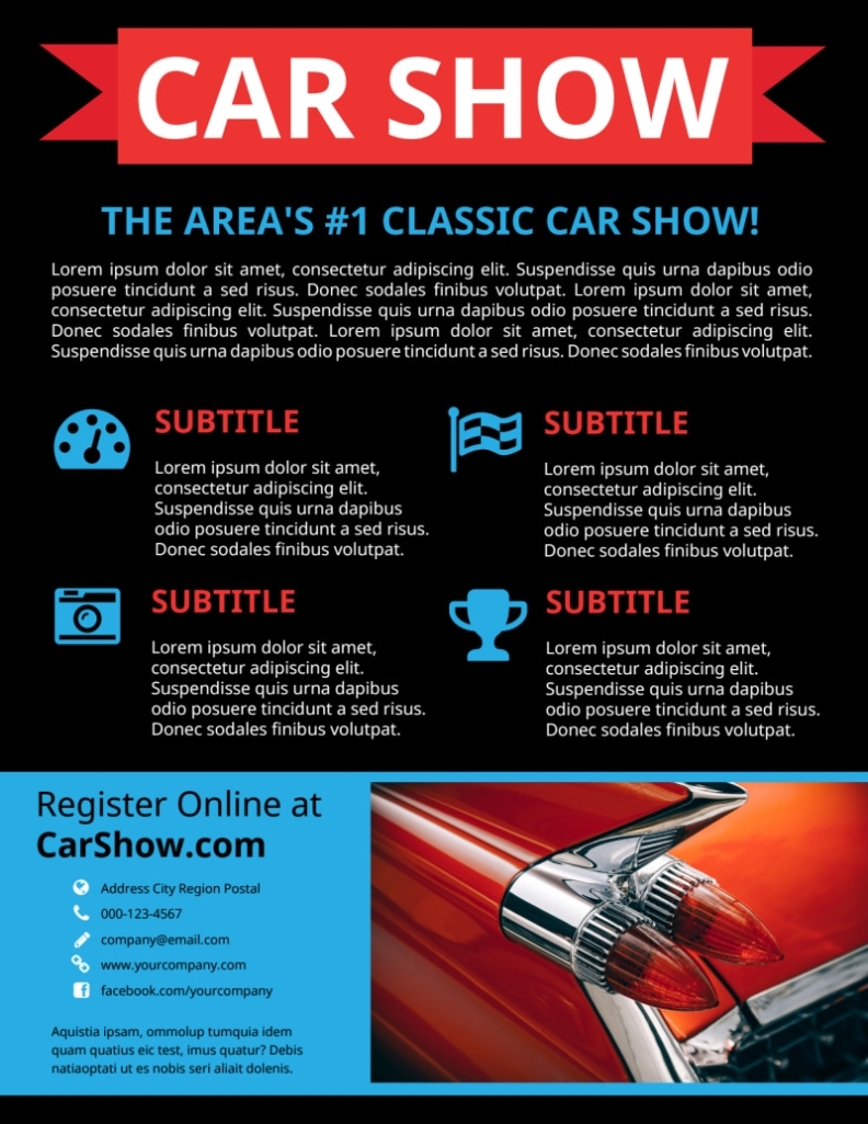 Cool Car Show Flyer Template | Mycreativeshop Throughout Cool Flyer Templates For Word