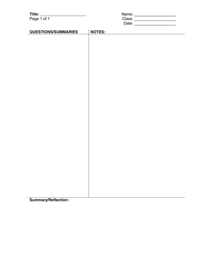 Cornell Notes Template – Download Free Documents For Pdf, Word And Excel Throughout Cornell Notes Template Word Document
