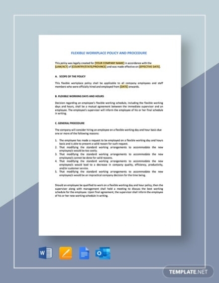 Coronavirus Workplace Policy Template - Word (Doc) | Google Docs with regard to Individual Flexibility Agreement Template