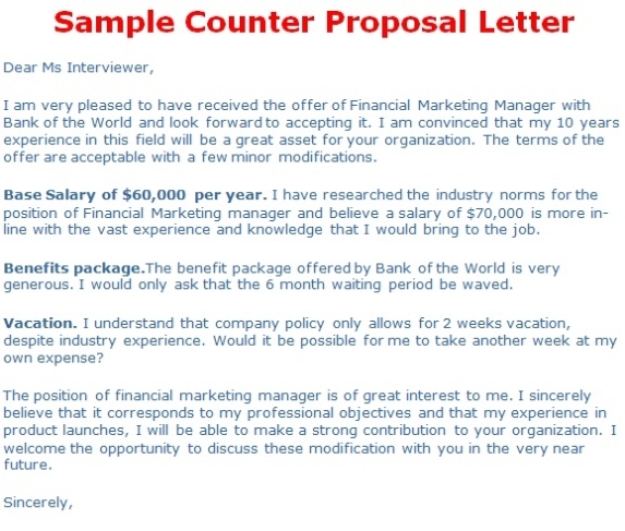 Counter Offer Letter Template Business Inside Counter Offer Letter Template