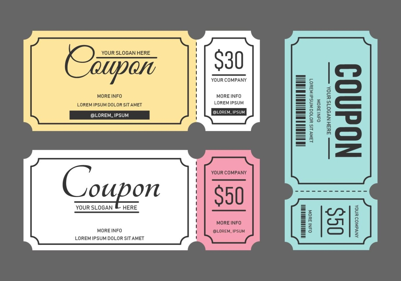 Coupon Template 272483 Vector Art At Vecteezy In Discount Agreement Template