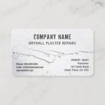 Crack In Drywall Plaster Repairs White Drywaller Business Card | Zazzle Within Plastering Business Cards Templates