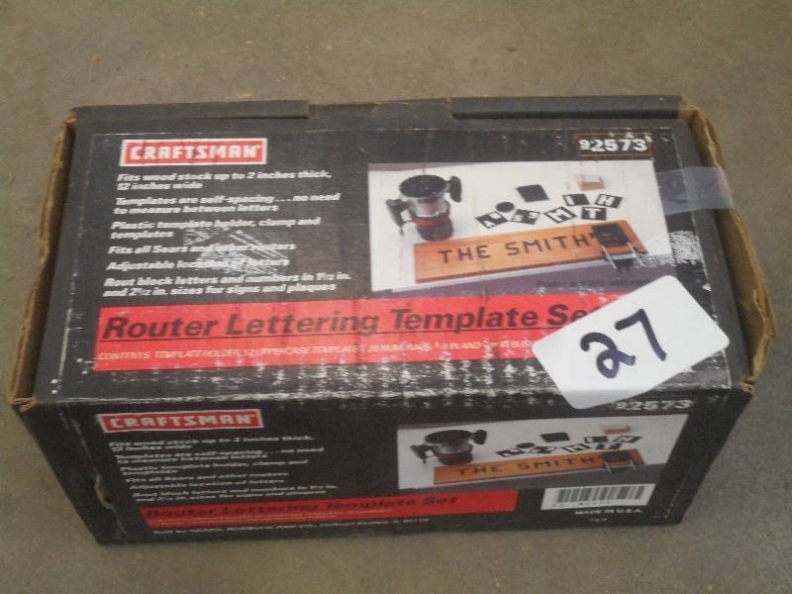 Craftsman Router Lettering Template | Loretto Equipment #308 | K Bid In Router Letter Templates