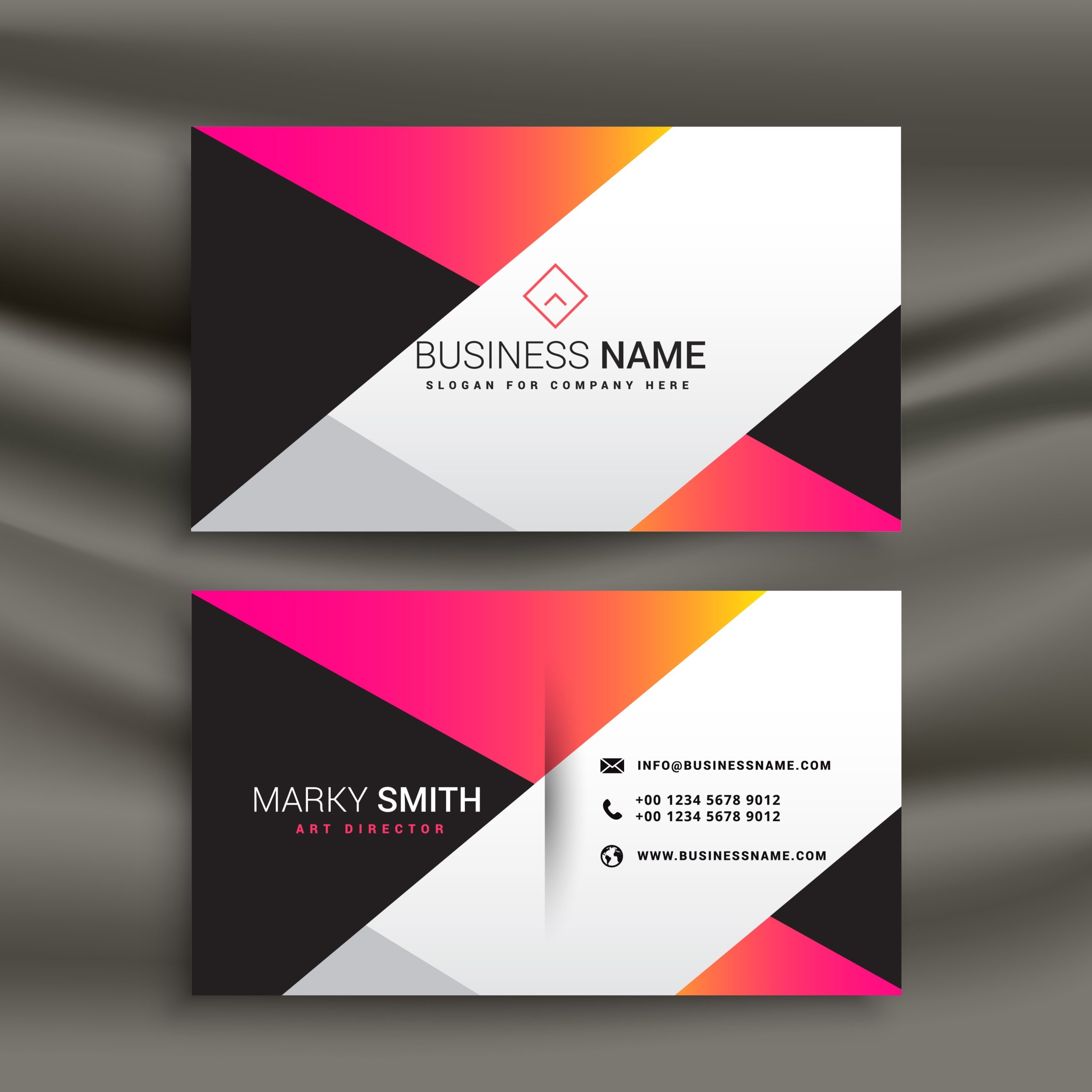 Creative Bright Business Card Design Template – Download Free Vector For Web Design Business Cards Templates