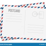 Creative Illustration Of Postcard Isolated On Background. Postal Travel pertaining to Airmail Postcard Template