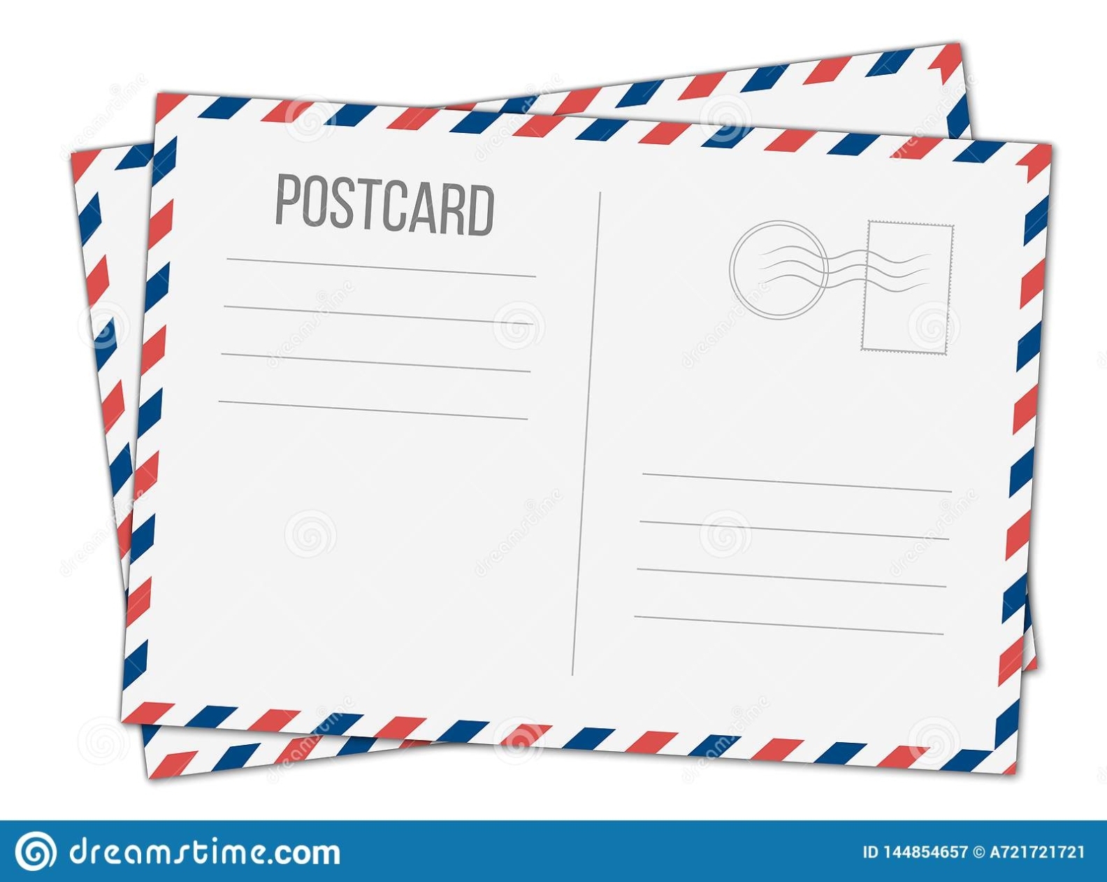 Creative Illustration Of Postcard Isolated On Background. Postal Travel pertaining to Airmail Postcard Template