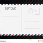 Creative Illustration Of Postcard Isolated On Transparent Background Regarding Airmail Postcard Template