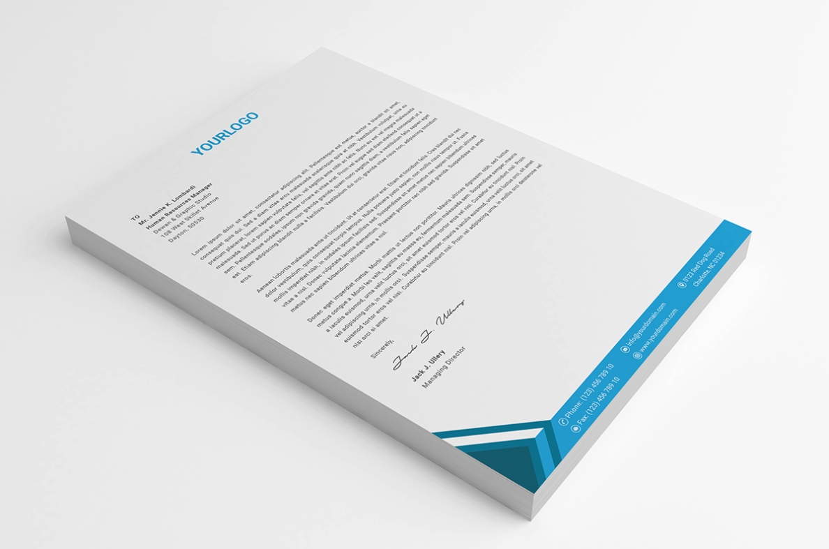 Creative Letterhead Design Png - Free Template Ppt Premium Download 2020 For Html Letterhead Template