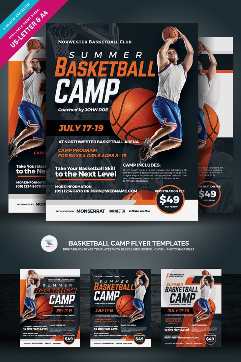 Creative Ready Made Sports Camp Flyer Templates | Entheosweb In Sports Flyer Template Free