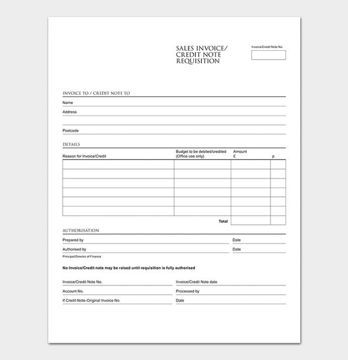 Credit Note Template – 17+ Samples (For Word, Excel, Pdf Format) Intended For Credit Note Example Template