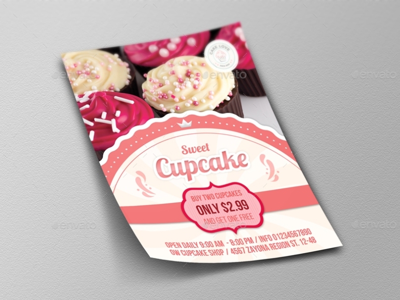 Cupcake Flyer Template By Owpictures | Graphicriver With Cupcake Flyer Templates Free