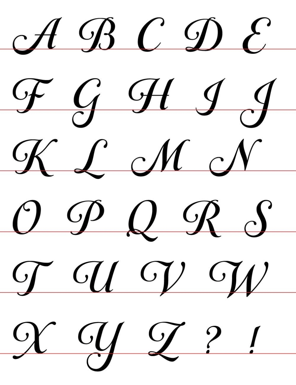 Cursive Alphabet Stencils | Alphabetworksheetsfree Pertaining To Fancy Alphabet Letter Templates
