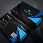 Curvy Dark Business Card – Corporate Identity Template Within Google Search Business Card Template