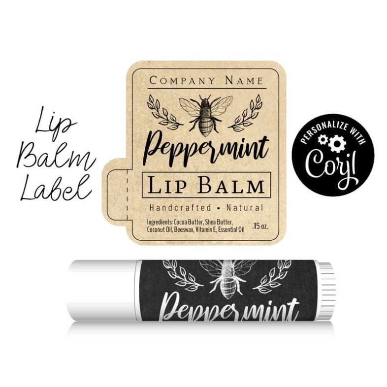 Custom Lip Balm Label Templates | Edit & Print | Corjl For Chapstick Label Template
