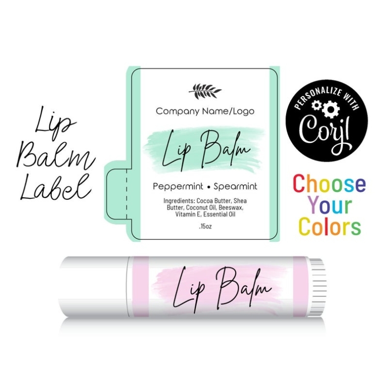 Custom Lip Balm Label Templates | Edit & Print | Corjl With Chapstick Label Template