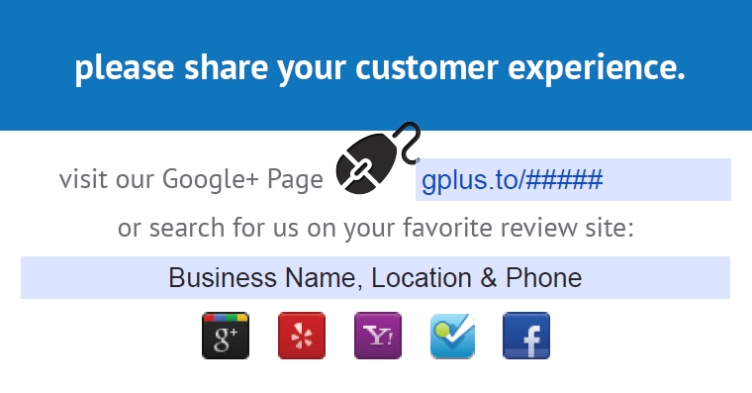 Customer Review Card For Google Places [Template] - Ezlocal Blog Regarding Customer Business Review Template