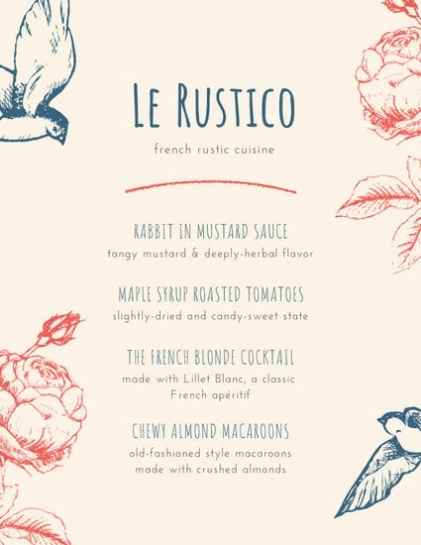 Customize 35+ French Menu Templates Online - Canva Inside French Cafe Menu Template