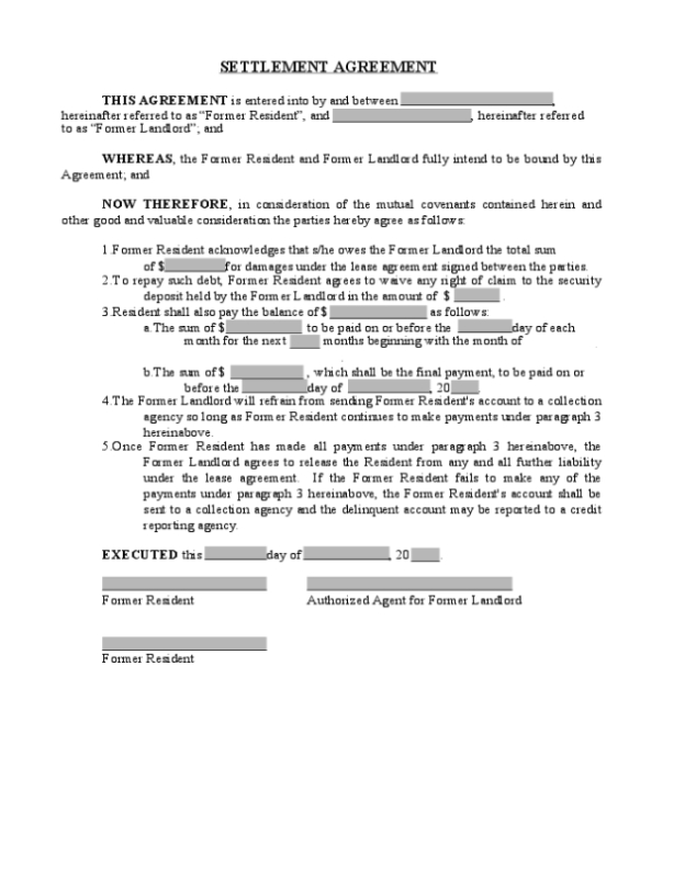 Debt Settlement Agreement Sample – Edit, Fill, Sign Online | Handypdf For Settlement Agreement And Release Of All Claims Template