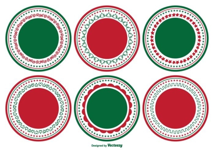 Decorative Blank Christmas Label Set 101154 Vector Art At Vecteezy Within Decorative Label Templates Free