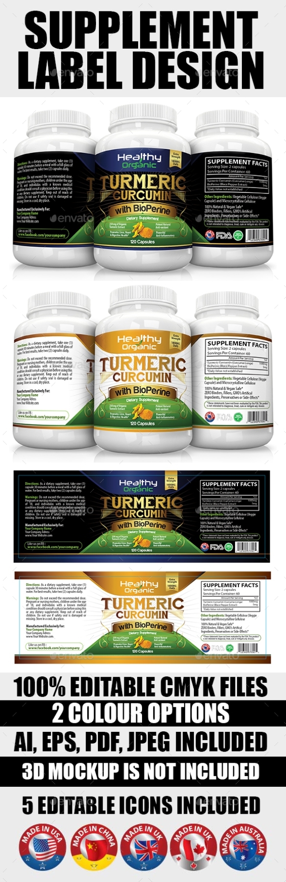 Dietary Supplement Label Template For Dietary Supplement Label Template