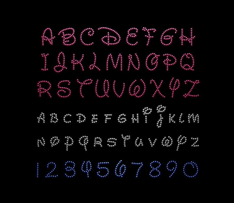 Disney Svg Alphabet Letters For Rhinestone Template To Cut On | Etsy intended for Disney Letter Template